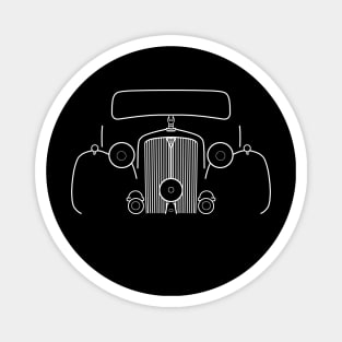 Rover P3 series 1940s classic British car white outline graphic Magnet